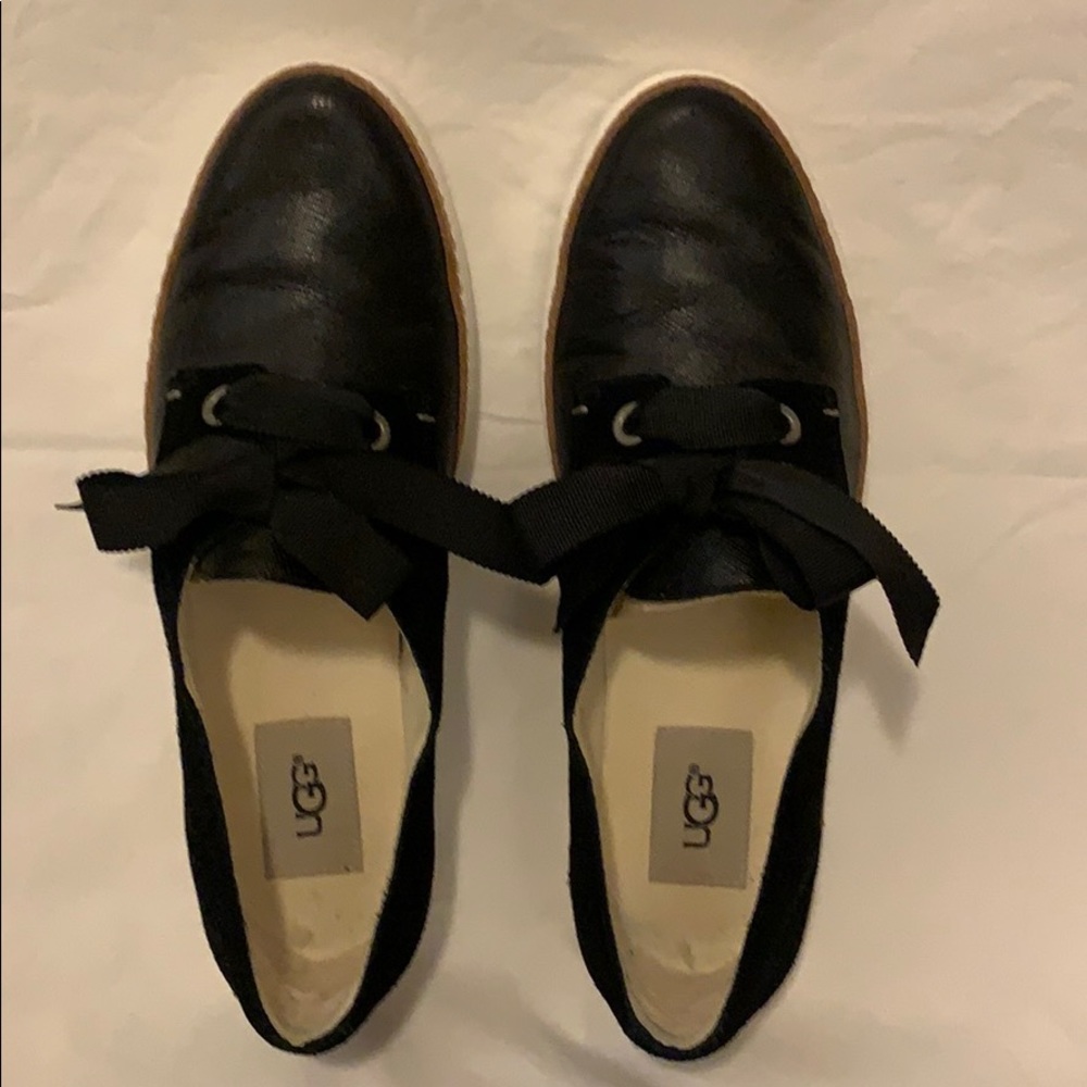 Ugg sneakers, black leather & suede, 8 / 39
